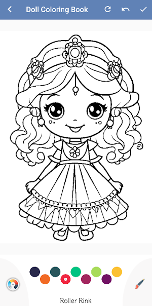 Cute Doll Coloring Book Screenshot 2