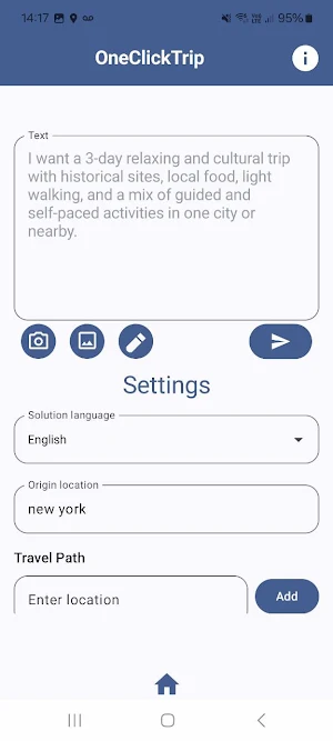 OneClickTrip Screenshot 1