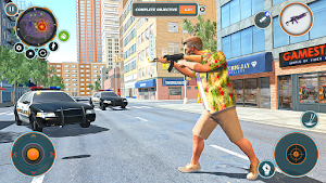 Real Miami Gangster Crime Simulator: Shooting Game Screenshot 1