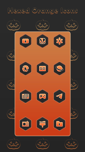 Halloween Hexed Orange Icons Screenshot 2
