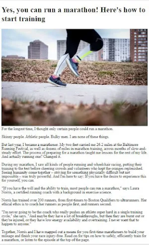 How to Do Marathon Training Screenshot 0