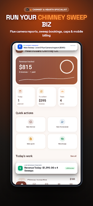 Chimney Sweep Business Manage Screenshot 0