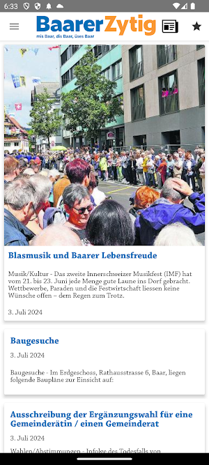 Baarer Zytig Screenshot 0