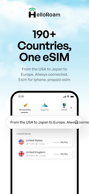 HelloRoam: Travel eSIM Card Screenshot 2
