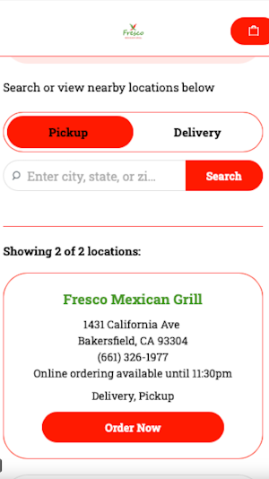 Fresco Mexican Grill Screenshot 1