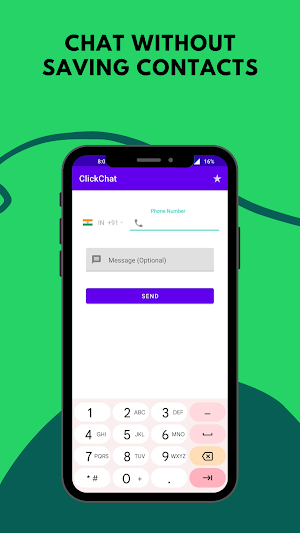 ClickChat with Unsaved Contact Screenshot 0