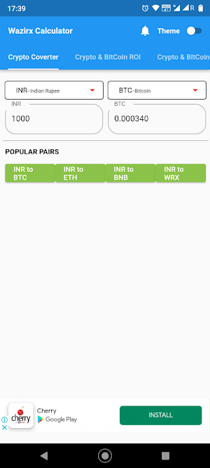 Wazirxx Calculator Screenshot 2