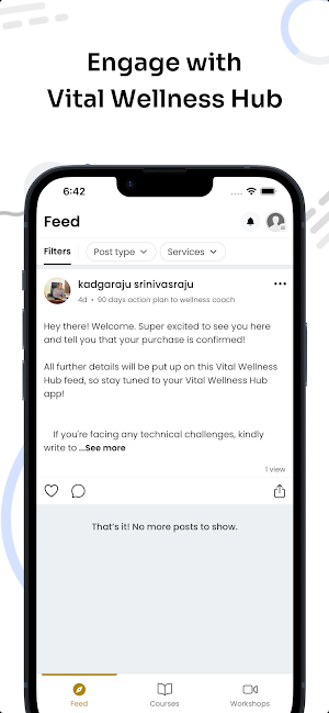 Vital Wellness Hub Screenshot 1