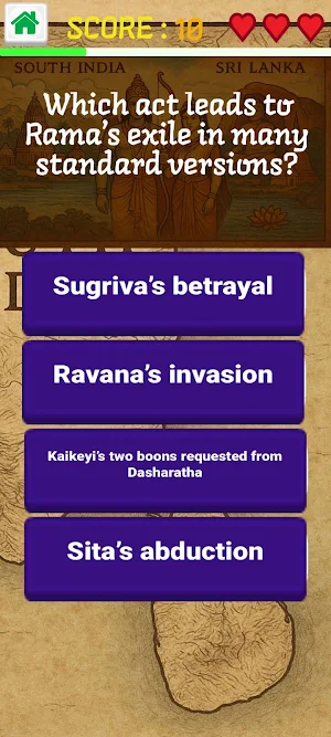 Ramayana Quiz Screenshot 1