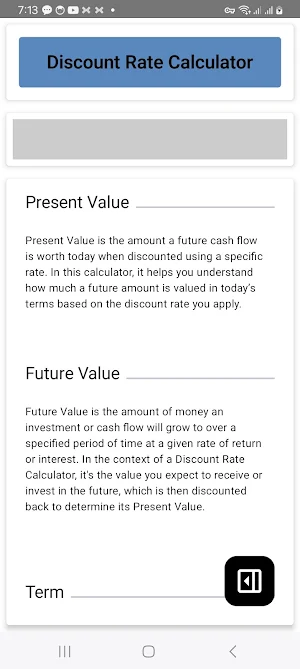Discount Rate Calculator Screenshot 2