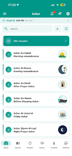 Azkar - Quran, Prayer, Islam Screenshot 2