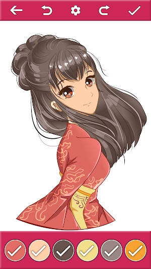Anime Girls Coloring by Number Screenshot 3