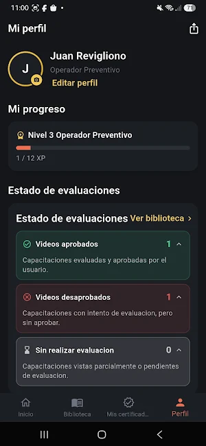 Safety Training Screenshot 1