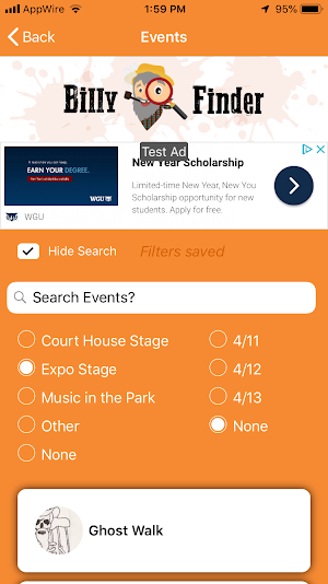 Billy Finder Screenshot 1