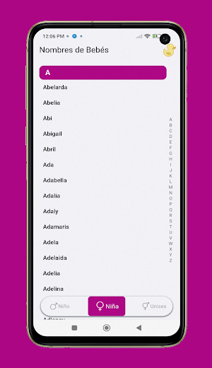Nombres de Bebés Screenshot 1