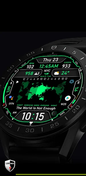 World Time Zone Watch Face 051 Screenshot 1