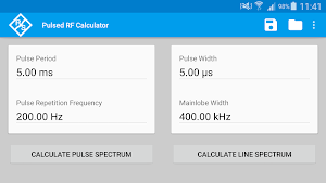 Pulsed RF Calculator Screenshot 3