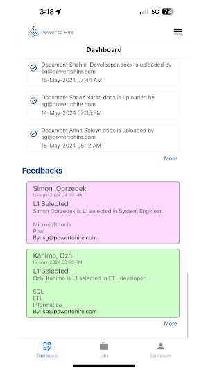 PowerToHire Screenshot 2