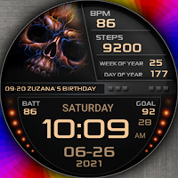 PWW64 - Skull Digi Watch Face