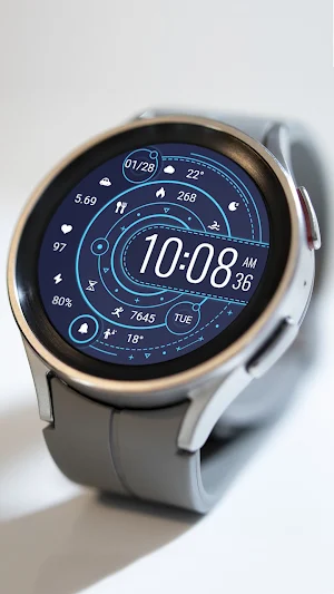 ZKin Watch Face Blue Firefly Screenshot 2