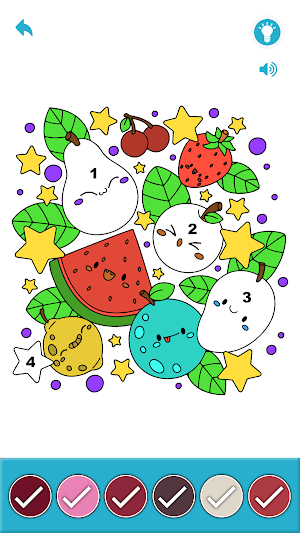 Watermelon Game Color Games Screenshot 2