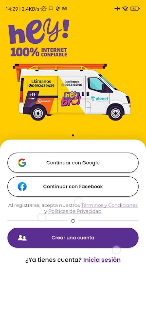Hey! App: Internet confiable Screenshot 2