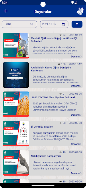 Konya Ticaret Borsası Screenshot 2