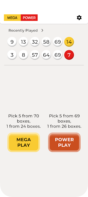 Mega Power: Pick Your Numbers Screenshot 0