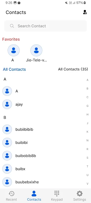 Contacts Screenshot 3