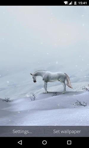 3D White Horse Live Wallpaper Screenshot 3