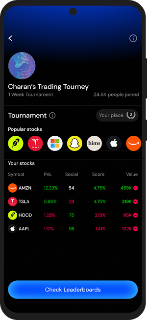 GameStock: Trading Tournaments Screenshot 1