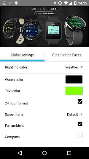 Watch Face Military Digital Screenshot 3