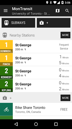 Toronto TTC Subway - MonTransit Screenshot 0