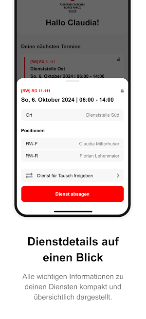 RK Tirol Dienstplan Screenshot 1