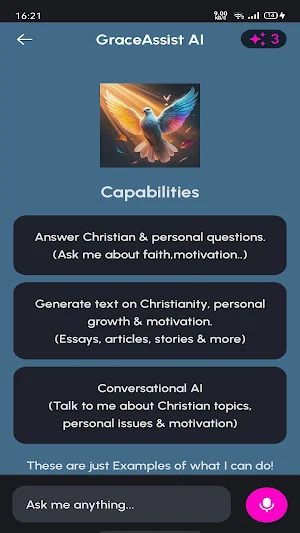 Christian AI Chat- GraceAssist Screenshot 1