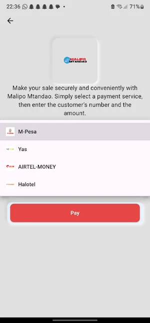 Malipo Mtandao Screenshot 3