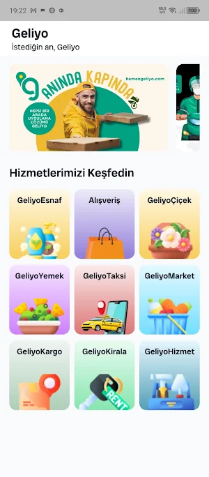 Geliyo: Taksi,  Yemek, Market Screenshot 0