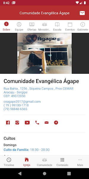 Comunidade Evangélica Ágape Screenshot 2