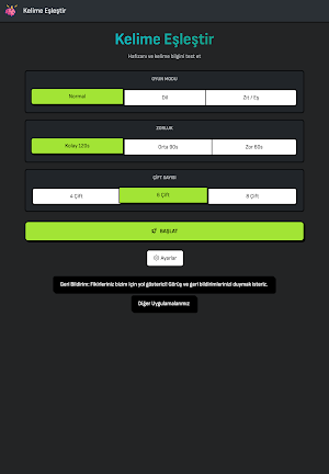 Kelime Eşleştir: Hafıza Oyunu Screenshot 3