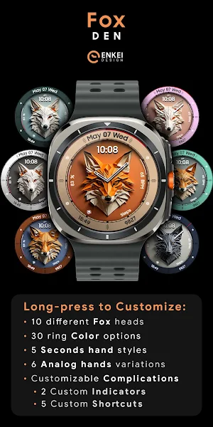 Fox Den - hybrid watch face Screenshot 2