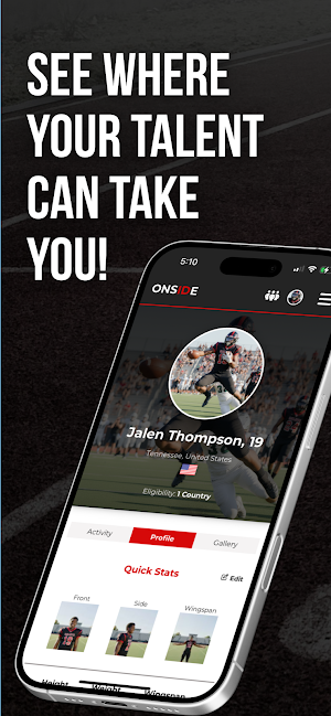Onside - Athlete Network Screenshot 0