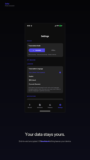 Sotto - Private Voice Journal Screenshot 3
