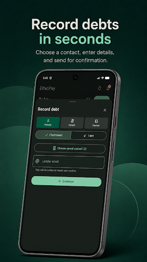 EthicPay: Debt Manager Screenshot 1