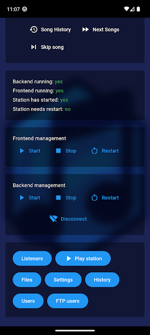 azuracast admin Screenshot 1