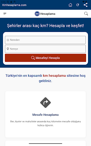 Km Hesaplama Screenshot 0