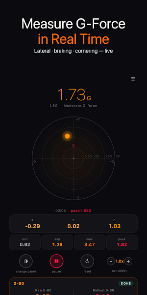G-Force Meter: Acceleration Screenshot 0