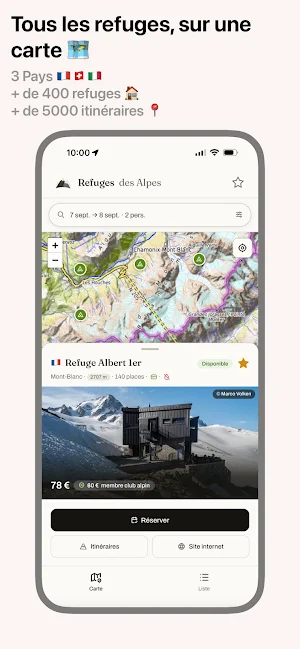Refuges des Alpes Screenshot 0