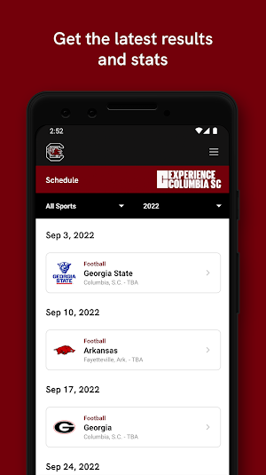 South Carolina Gamecocks Screenshot 2