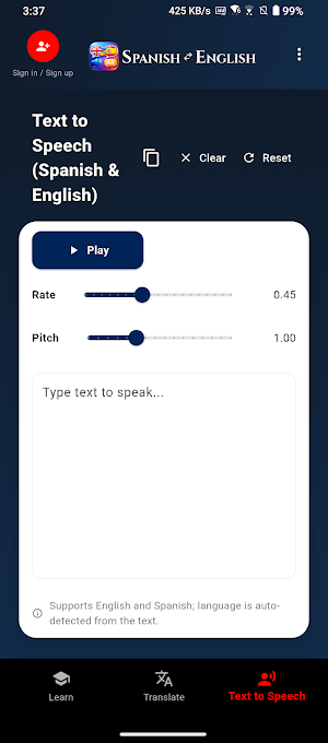 Spanish English Learn Screenshot 2