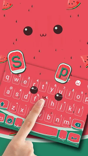 Cute Watermelon Keyboard Theme Screenshot 1